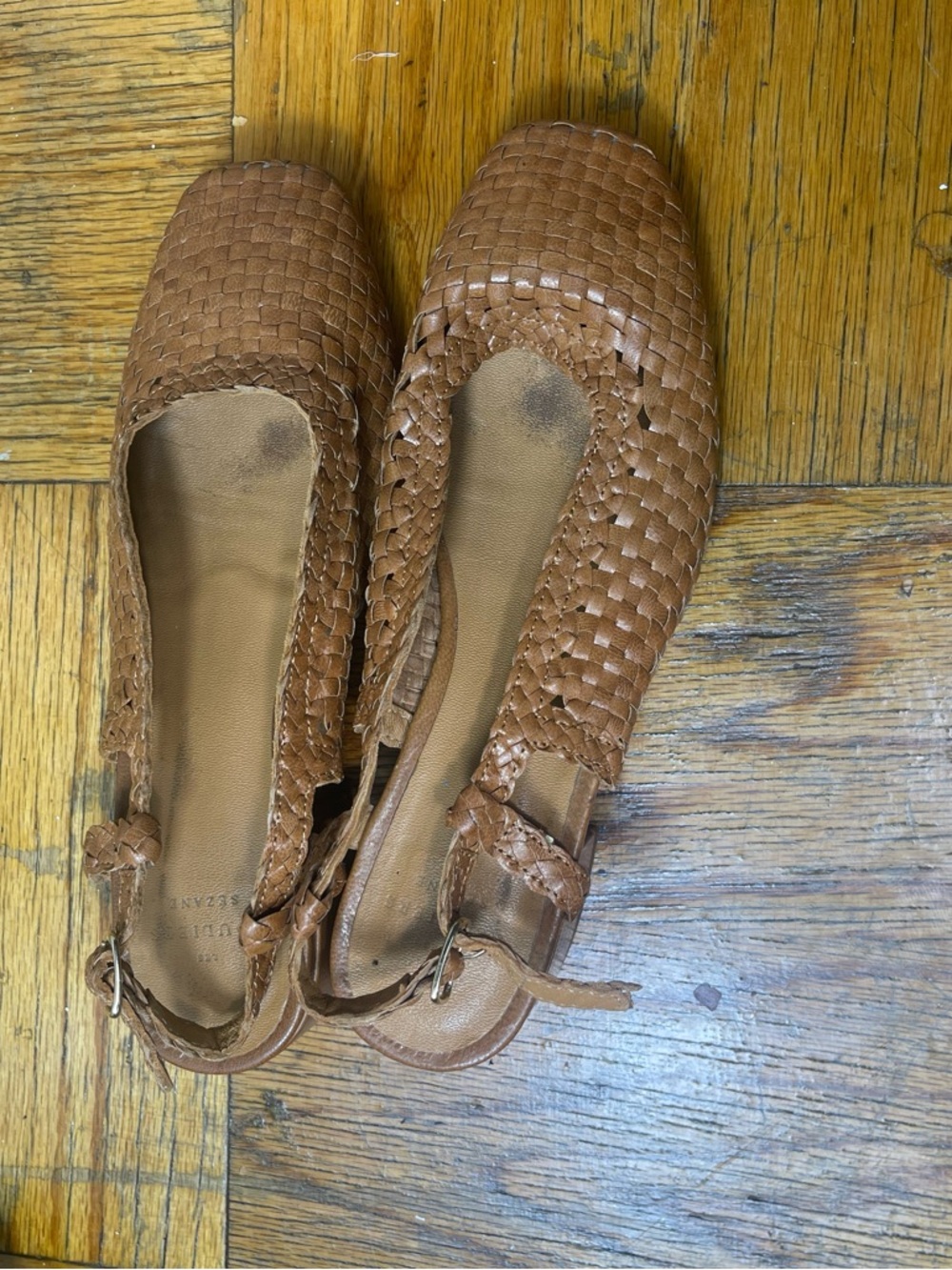 Sezane Paula Babies Woven Slingback Heels - Picture 2 of 8